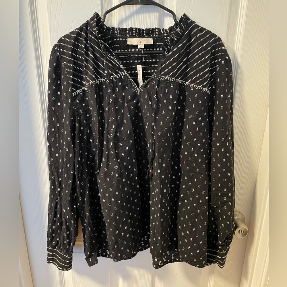 NWT XXL Loft Long Sleeve Blouse